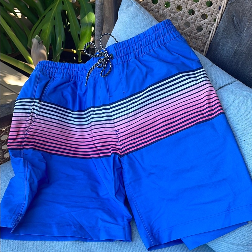 Hurley Blue and Pink Men's Swim Shorts